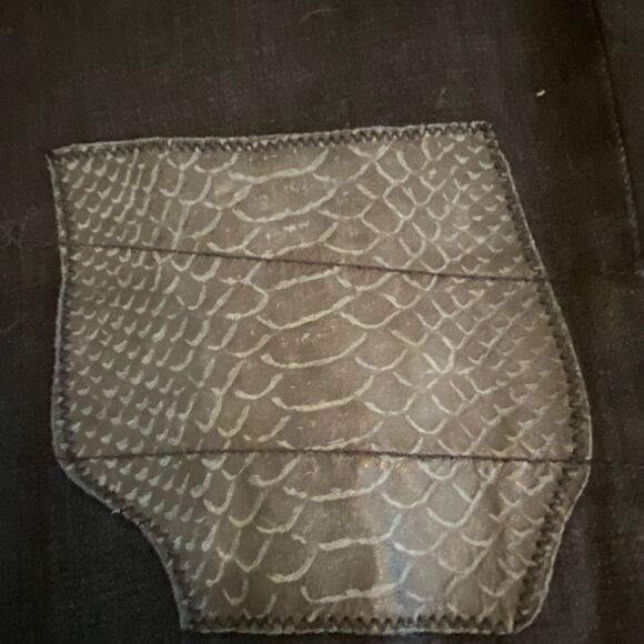 Current/Elliot black jeans, snakeskin leather, lace & suede patches size 30 NWT - Picture 3 of 9